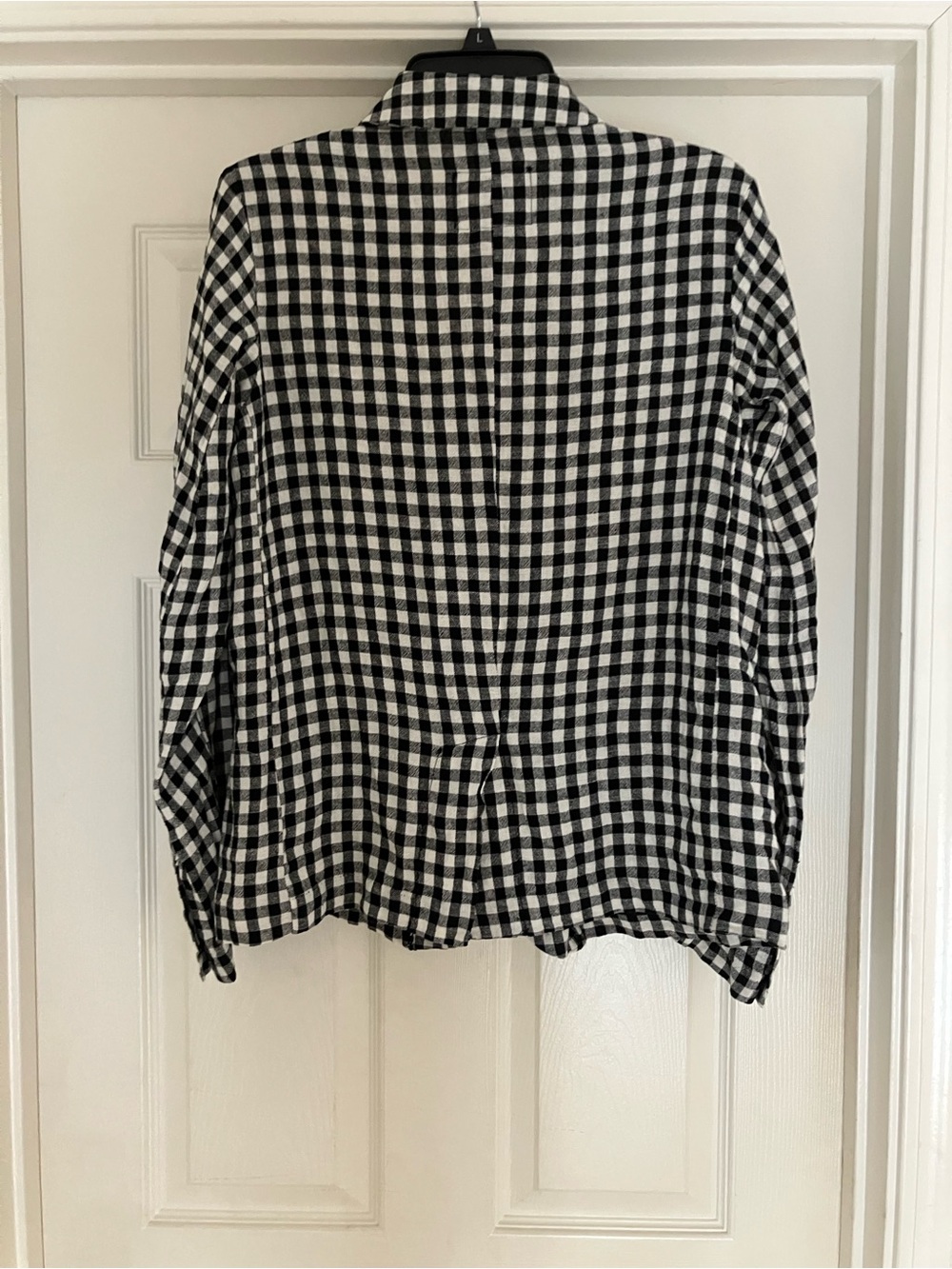 SANCTUARY Black and White Checkered Linen Blend Blazer Jacket Large L NEW NWT - Picture 13 of 13